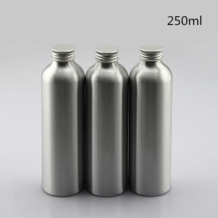 Free shipping 30pcs/lot 250ml Aluminum Cosmetic Packaging metal Bottle, Essential Oil Bottle
