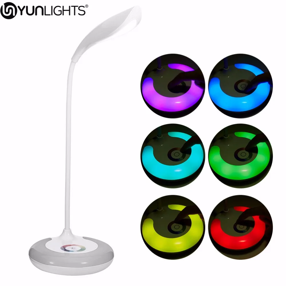 YUNLIGHTS USB Rechargeable LED Dimmable Lamp Touch Sensitive 256 Colors