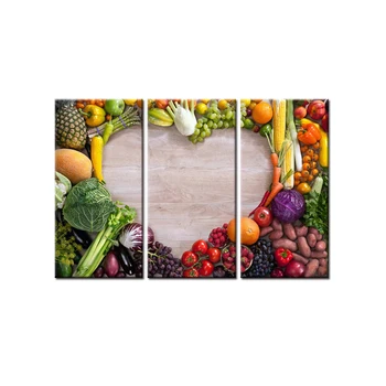

New Spray HD Fruit 3 Pieces Canvas Paintings for Kitchen Room Wall Love Posters and Prints Nordic No Frame Free Shipping