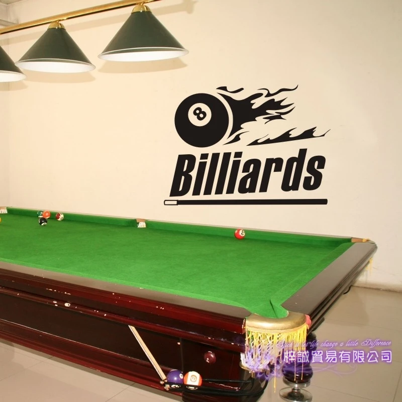 Dctal Billiards Sticker Snooker Decal Posters Vinyl Wall Decals Parede Decor Mural Billiards Sticker