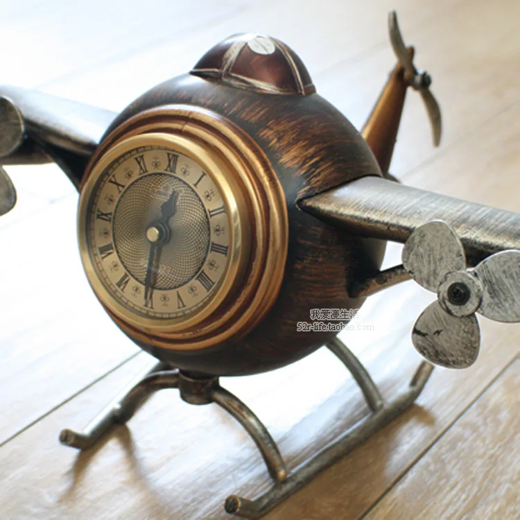 Download Free Shipping via DHL Vintage Style desk table clocks alarm clock Digital Plane Model ...