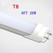 25pc/lot LED Bulbs Tubes 6ft Integrated Tube Light T8 1800mm 26W Led Tubes AC85-265V G13 SMD2835 Lighting Tubes