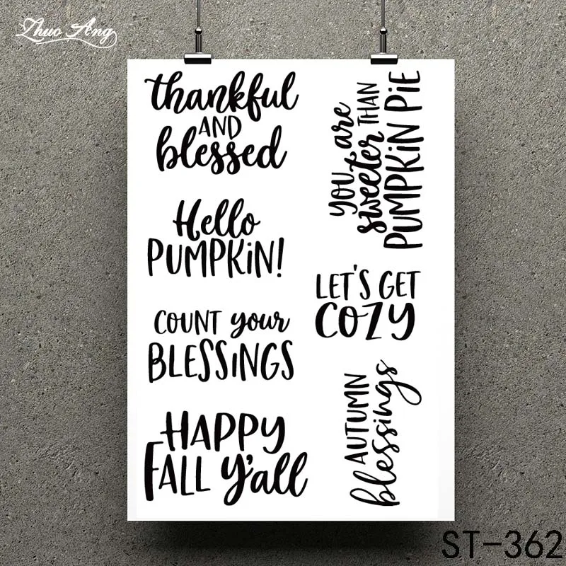 

ZhuoAng Beautiful language Clear Stamp for Scrapbooking Rubber Stamp Seal Paper Craft Clear Stamps Card Making