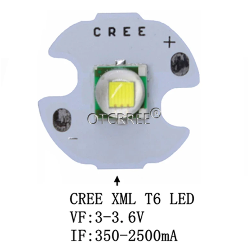 10 шт. CREE XML XM-L T6 светодиодный T6 U2 10 Вт белый высокой мощности светодиодный чип-излучатель с 12 мм 14 мм 16 мм 20 мм PCB для DIY