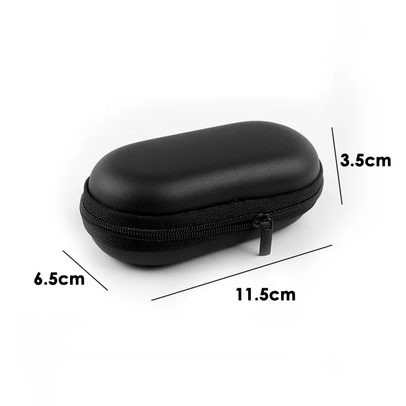 

Headphone Case 11.5*6.5*3.5CM Container Headphone Protective Box Ellipse Wire Organizer Box Data Line Cables Storage Case