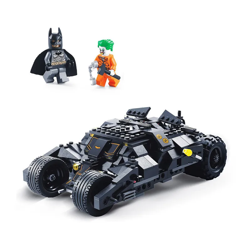 

DC Superheros Batmobile Car Compatible legoinglys Batman Joker 7888 Model Building Blocks Brick Educational Toys for Kids