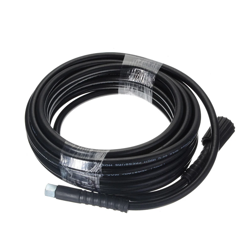 10M M14/M22 Thread 14mm High Pressure Washer Hose Cord Pipe CarWash Hose Water Cleaning Extension Jet Wash Lance