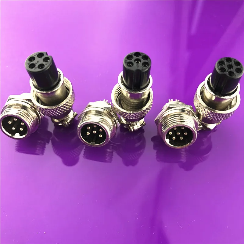 1set GX12 2/3/4/5/6/7 Pin Male + Female 12mm L88-93 Circular Aviation Socket Plug Wire Panel Connector with Plastic Cap Lid