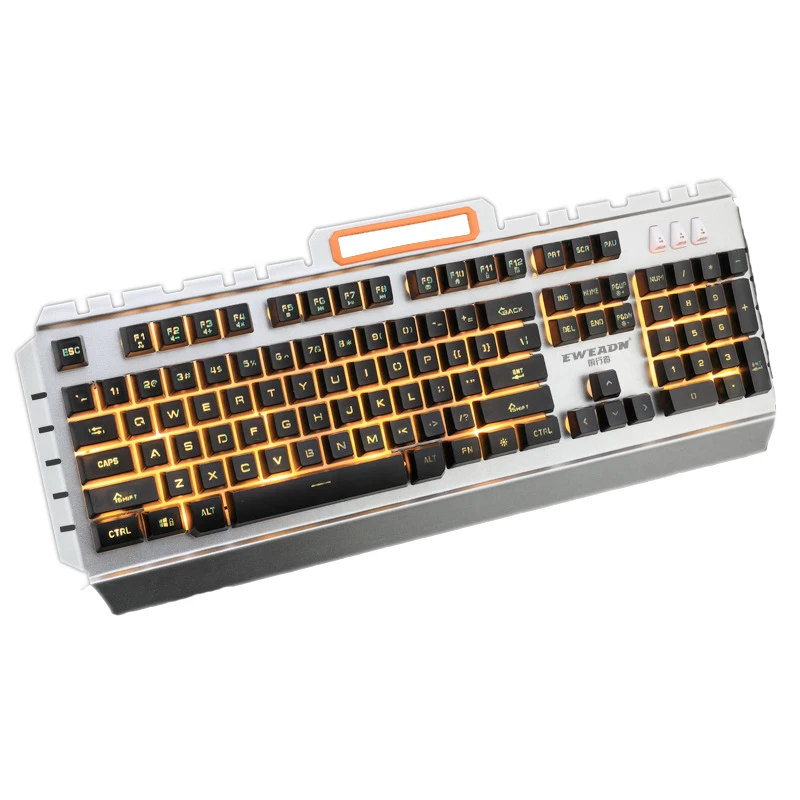 

Professional Game Wired Keyboard Backlit Metal Panel Color Computer Gaming Keyboard Phone Stand Function Ergonomics Multimedia