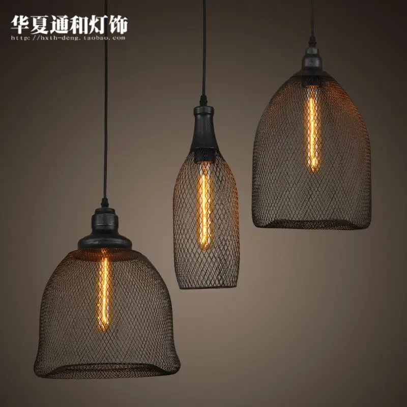 

American creative personality retro loft lamps and lanterns Iron Art Cafe clothing store restaurant lamp