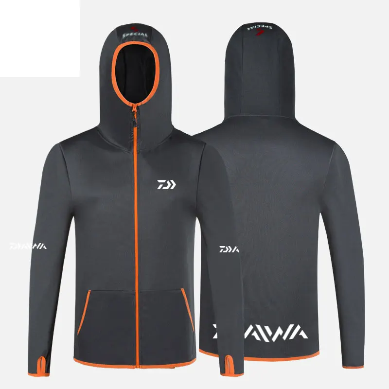 

2019 NEW DAIWAS clothes summer DAWA Long sleeve Sunscreen Hooded Ultrathin Breathable man Anti mosquito DAIWA Free shipping