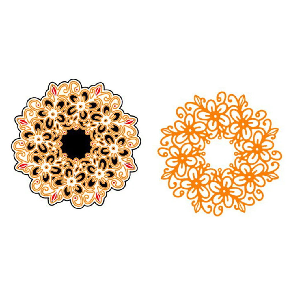 8,3x8,3 см творческий Кружева полые круг стежки металла Инструмент венок игрушки ремесло декоративные Лом Бронирование Бумага карты