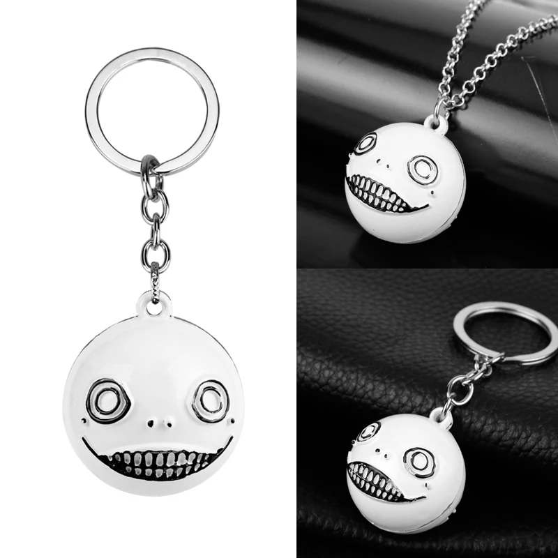 

New Game NieR Automata Keychains 3D Robot 2B Emil No2 Type B Keyring Key Chain Chain Choker Chaverio Llavero Gift For Women Men