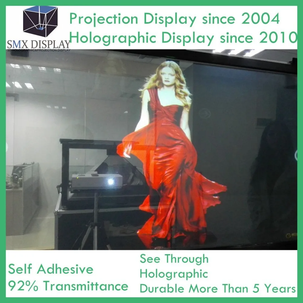 1 52x10 м голографические проекции экран пленка 3D Holo магазин окно реклама|holographic