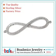 Beadsnice ID28351 widespread design pure 925 silver infinity connector charms wholesale manufacturing facility worth diy connectors for jewellery