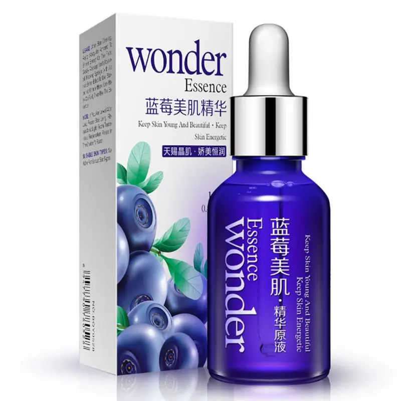 

15ml Skin Care Blueberry Hyaluronic Acid Liquid Anti Wrinkle Anti Aging Collagen Serum Essence Whitening Moisturizing Oil LS7 V2