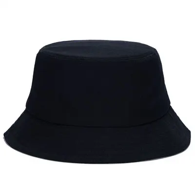 SUOGRY Горячая распродажа 7 однотонных цветов ведро шапки для мужчин и женщин Панама ведро кепки женщин шляпа - Цвет: black
