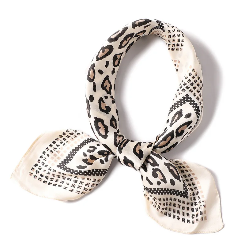 

2019 Women's Square Silk Scarf Summer Shawls Wraps Ladies Pashmina Bandana Female Foulard Headband Small Office Scarf70*70CM