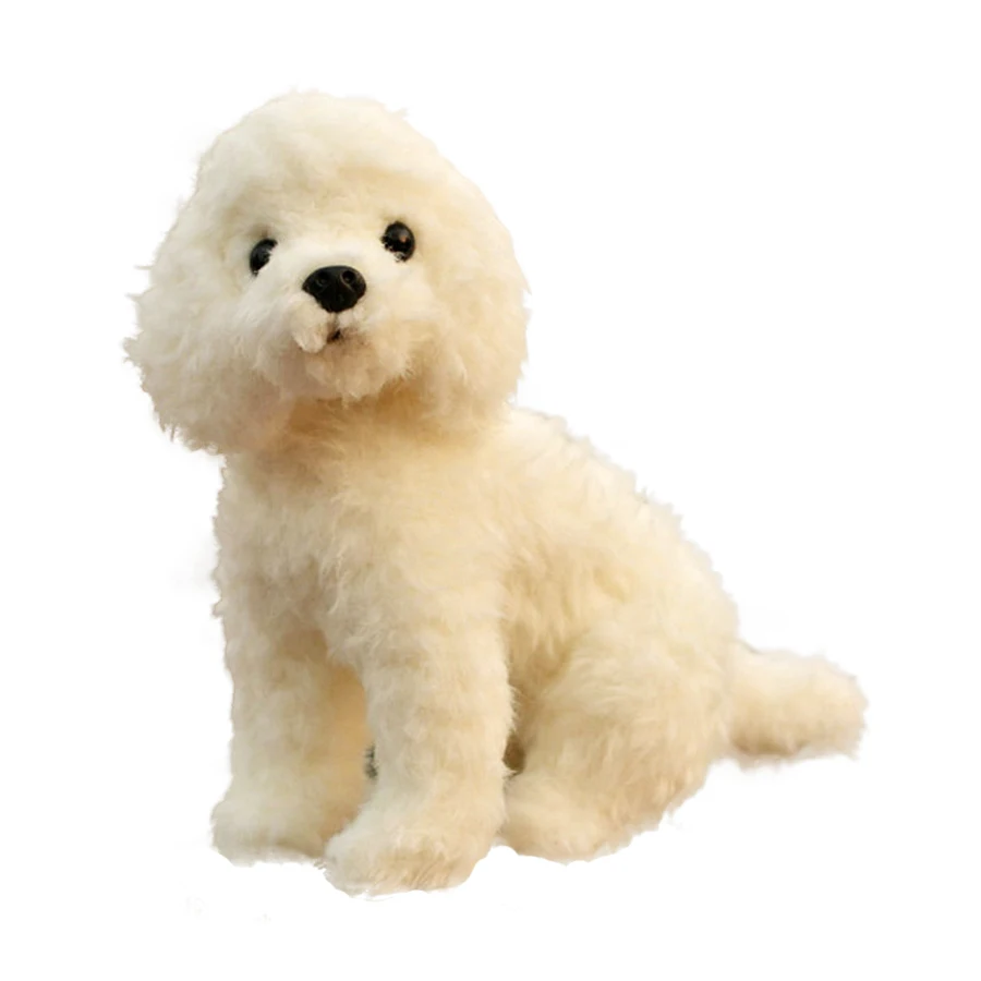 Bichon Frise Dog Plush Toy Small Soft Stuffed Animal Simulation Urso De