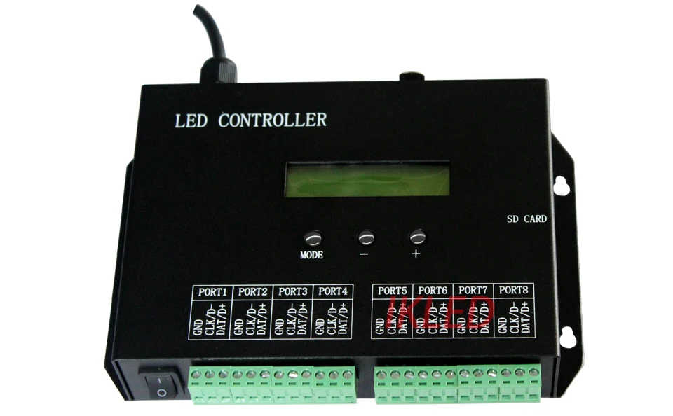 СВЕТОДИОДНЫЙ 8 портов программируемый контроллер, полноцветный, привод 8192 пикселей, поддержка DMX512 консоли, Поддержка десятков