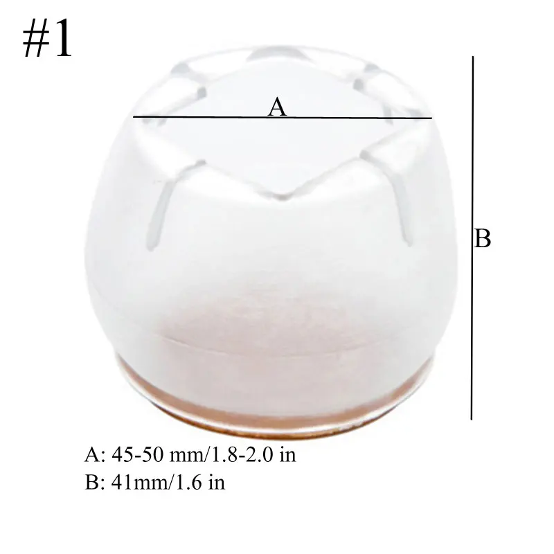 4 шт./лот ножки стула колпачки силиконовый пол протектор круглый квадратный мебель стол покрытия для ног - Цвет: 1