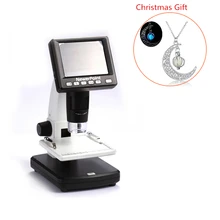 Цифровой Биологический микроскоп 20X-1200X USB видео микроскоп многоязычный 8 светодиодный HD электронный увеличитель 3,5 дюймов экран