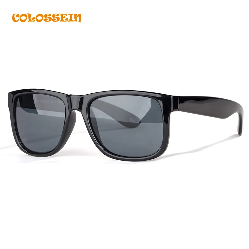 COLOSSEIN Classic font b Sunglasses b font Men Retro Classic Style Square Black Frame Polarized Glasses