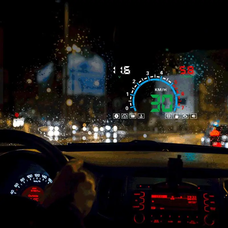 

Car Speed Projector Head Up Display OBD HUD Automobile Windshield Projector Electronics Accessories OBD2 Digital Car Speedometer
