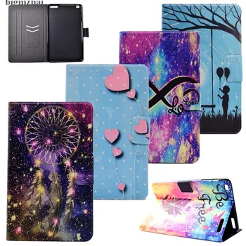 

For Huawei Mediapad T1 10 Case For Huawei Honor Note 9.6" T1-A21W Flip Stand PU Leather Colorful Painted Tablet With Card Slot