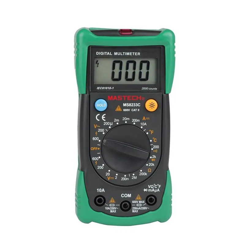 

Mastech MS8233C Handheld Multimeter Digital Multimetro Temperature Non-contact voltage Tester