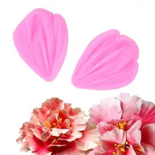2шт 3D цветочные лепестки тисненые силиконовые формы рельефные инструменты для украшения тортов из мастики шоколадные Gumpaste глиняные формы для конфет
