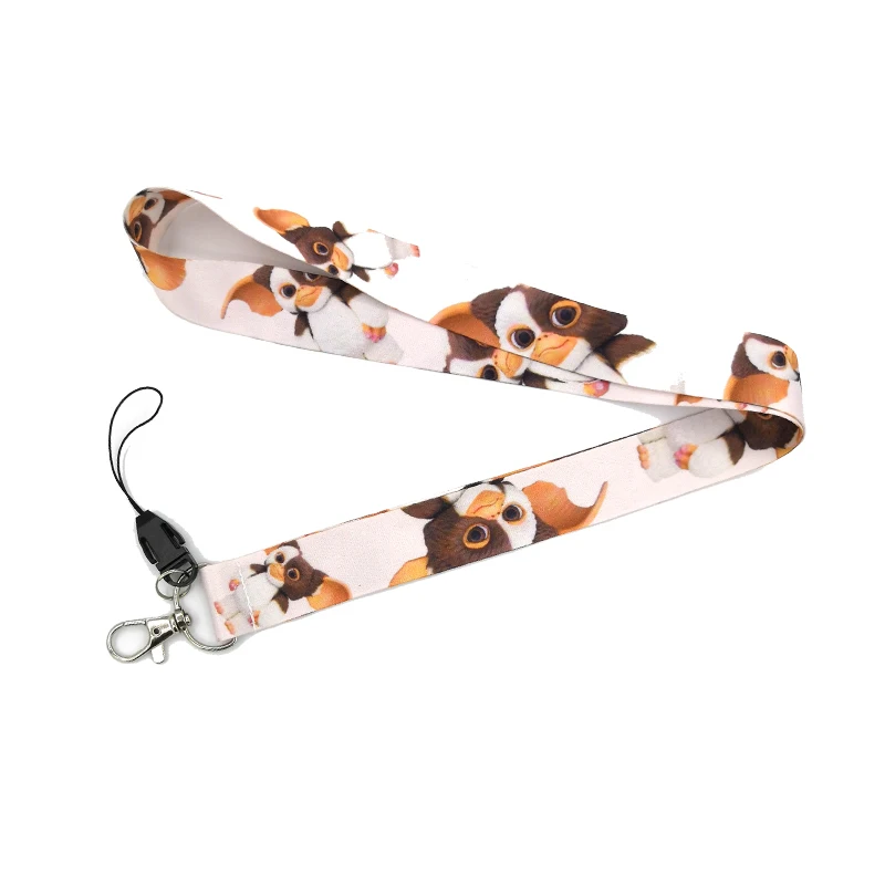 

10pcs Regooly RE08 Gremlins Gizmo cartoon neck Strap Lanyards ID badge card holder keychain Phone Strap Gift Ribbon necklace