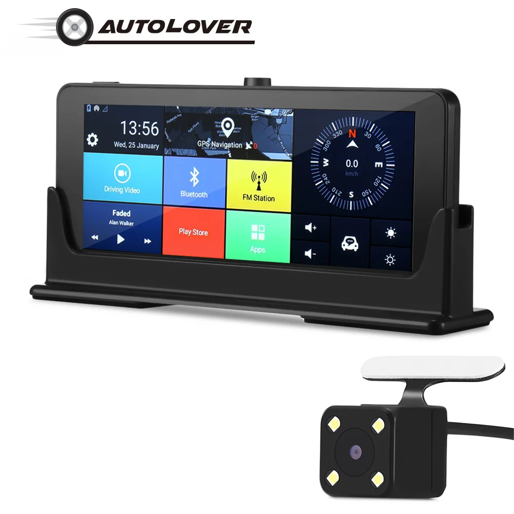 Автомобильный видеорегистратор 682 140 градусов 4G Android ADAS заднего вида 1080 P с