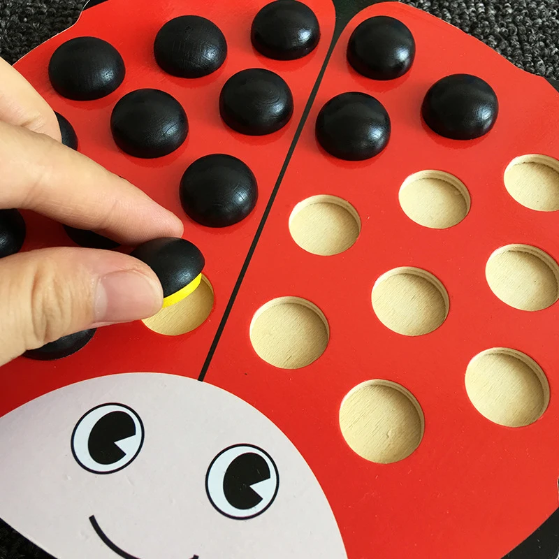 Baby Wooden Beetle Memory Chess Educational Toys Color cognition Wooden Toys Jigsaw Puzzle Learning Toys for Children