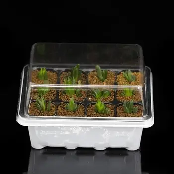 

12 Cells Plastic Potted Plant Seed Tray Nursery Planting Pots Garden Planter Wide Scope of Application Gardening Supplies