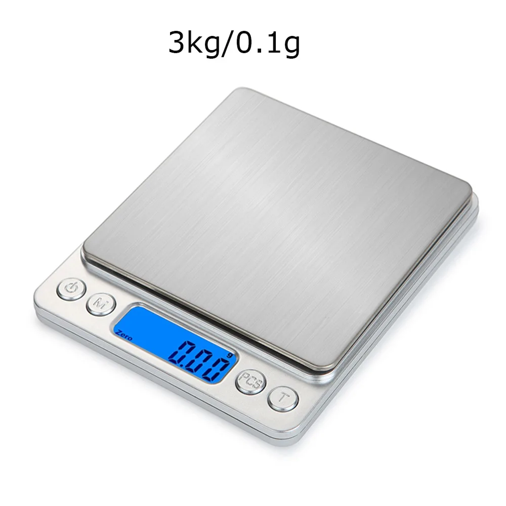 3kg-0.1g Портативная пищевая шкала для заваривания чая Мини карманная из нержавеющей стали точные ювелирные электронные весы золотые граммы цифровые кухонные весы - Цвет: 3kg-0.1g