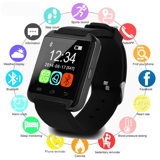 

2019 New Smartwatch Bluetooth For IPhone IOS Android Smart Phone Wear Clock Wearable Device Smartwach Free ship PK GT08 DZ09 Z60