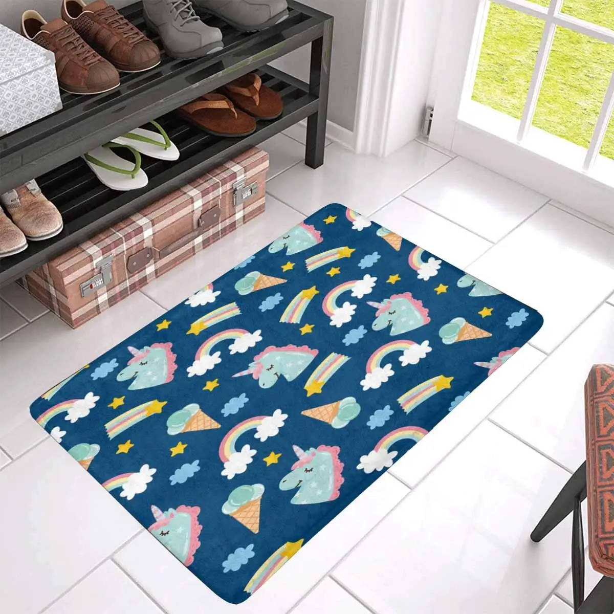 Cute Little Unicorn Doormat Indoor Entrance Rug Floor Mats Shoe