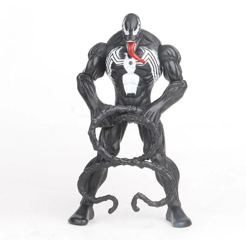 Новинка, Оригинальные фигурки Marvel Venom из ПВХ, Коллекционная модель, игрушки, вечерние подарки на день рождения, 16 см - Цвет: Black