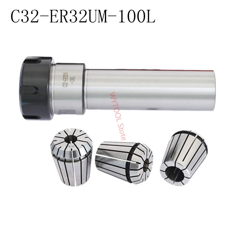 

1 set of C32-ER32-100L 150L chuck holder extension rod / rod straight shank with chuck, ER32 13PCS for CNC milling