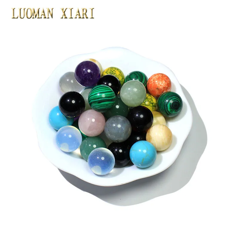 

5 per beads/Pack , AAA+ Natural No-hole Stone Beads Has labradorites Amethysts Agates White Crystal Rose Stone Size is 16mm