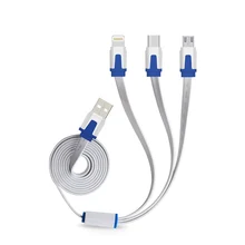 3 в 1 USB Зарядки Линии Передачи Данных Автомобиля Телефонный Кабель использование заряда для iphone 6 samsung тип c порт и т. д. мобильных телефоны