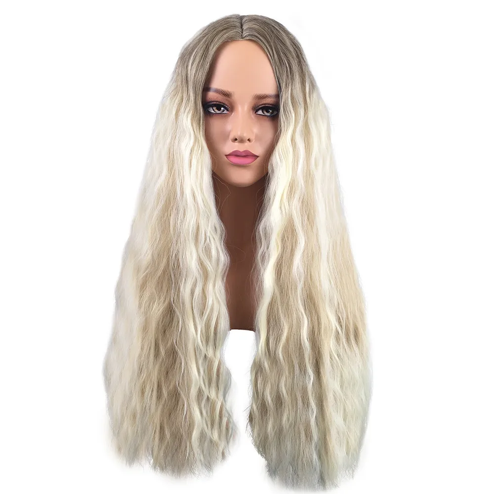 

Hair Care Wig Stands Synthetic Baby Hair Braided Double Lace Front Wig Long Blonde Ombre Black Wigs Blonde Drop shipping July25