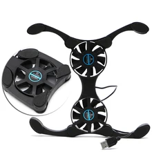 Новинка, складной охлаждающий USB двойной вентилятор, подставка для ноутбука, вентилятор с 2 вентиляторами для 14," ноутбука, ноутбука