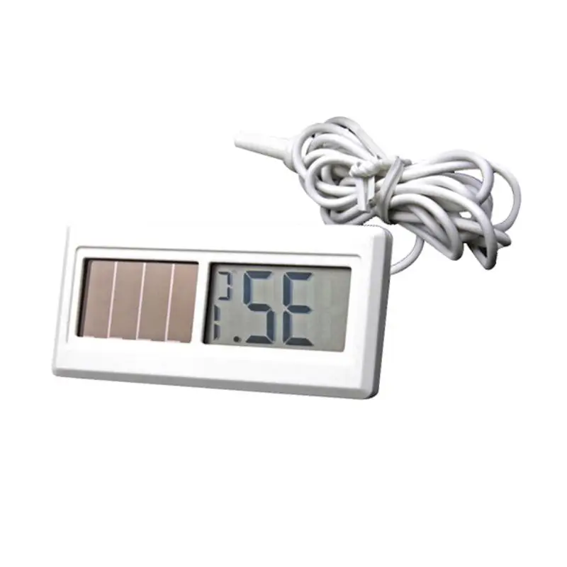 Potable Mini Digital LCD Thermometer Sensor with 1M Cable Solar Powered 50 degree to 150 degree Household Thermometer Sensor