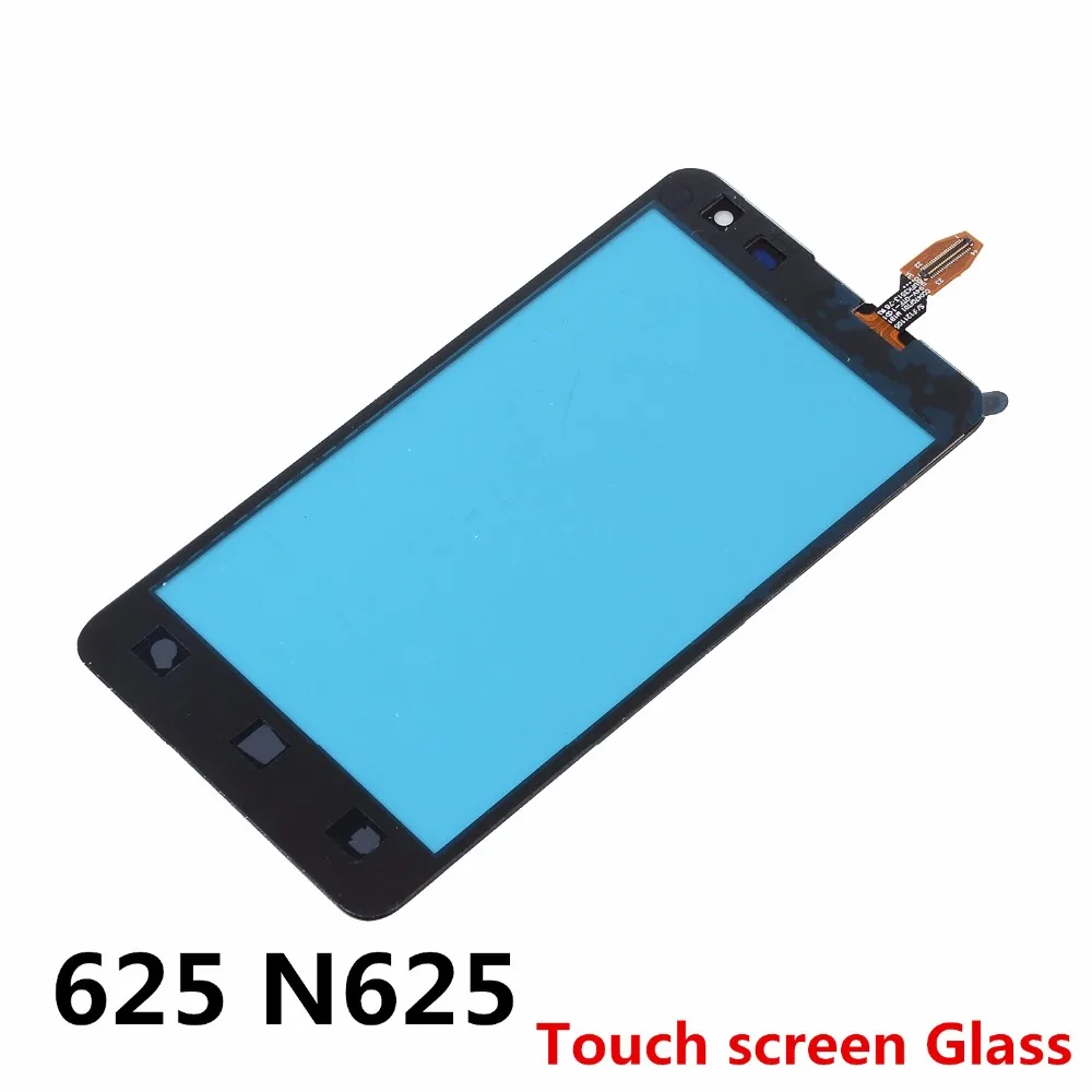 625 Touch Screen In Vetro Nero Per Nokia Lumia 625 N625 Digitalizzatore Touch Screen + Colla Adesiva