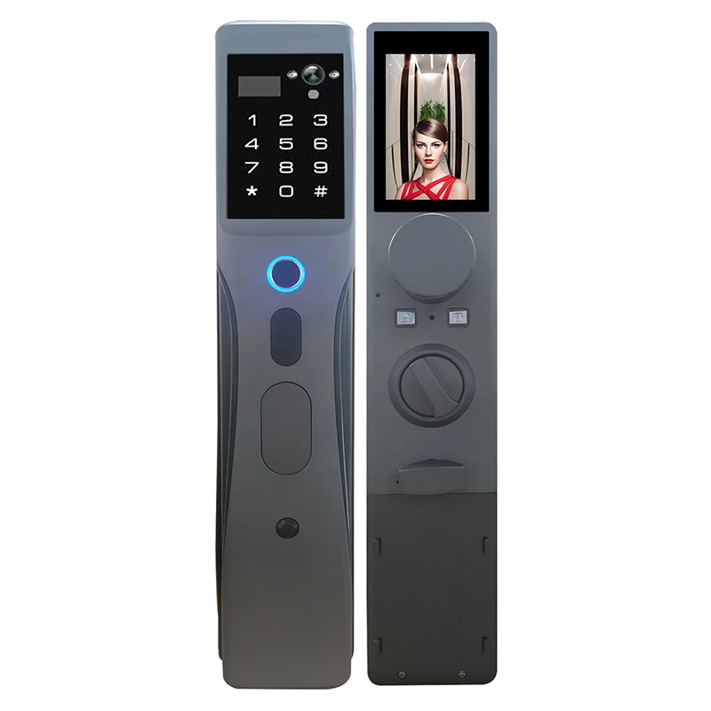IL5 Smart Automatic Peephole Video WIFI Cloud Lock Fingerprint Password Remote Control Key APP Unlock Door Viewer Bell Camera