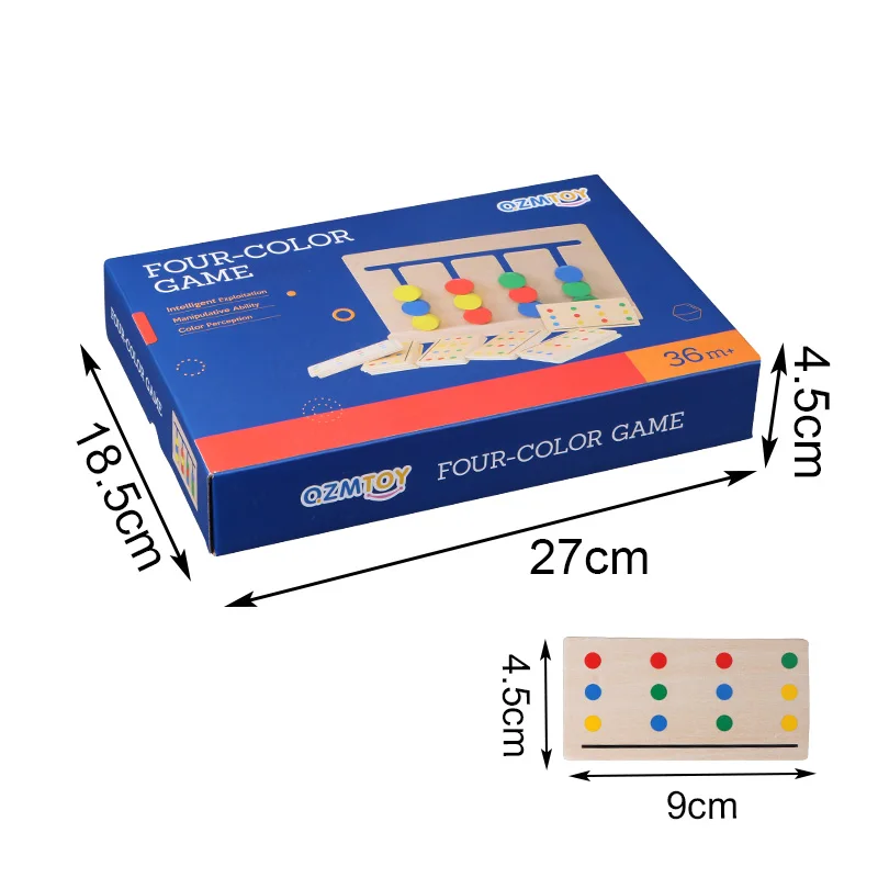 Монтессори Деревянные четыре цвета сочетающиеся игры логическое мышление обучение детей Ранние развивающие игрушки Детские обучающие игрушки для детей