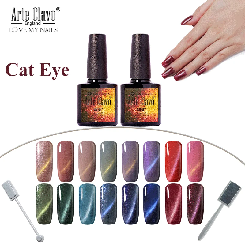 

Arte Clavo Nail Gel Polish Cat Eye Lacquer Enamel Semi permanent Magnetic Soak Off Nails Gel Varnish Nail Art Manicure Gelpolish