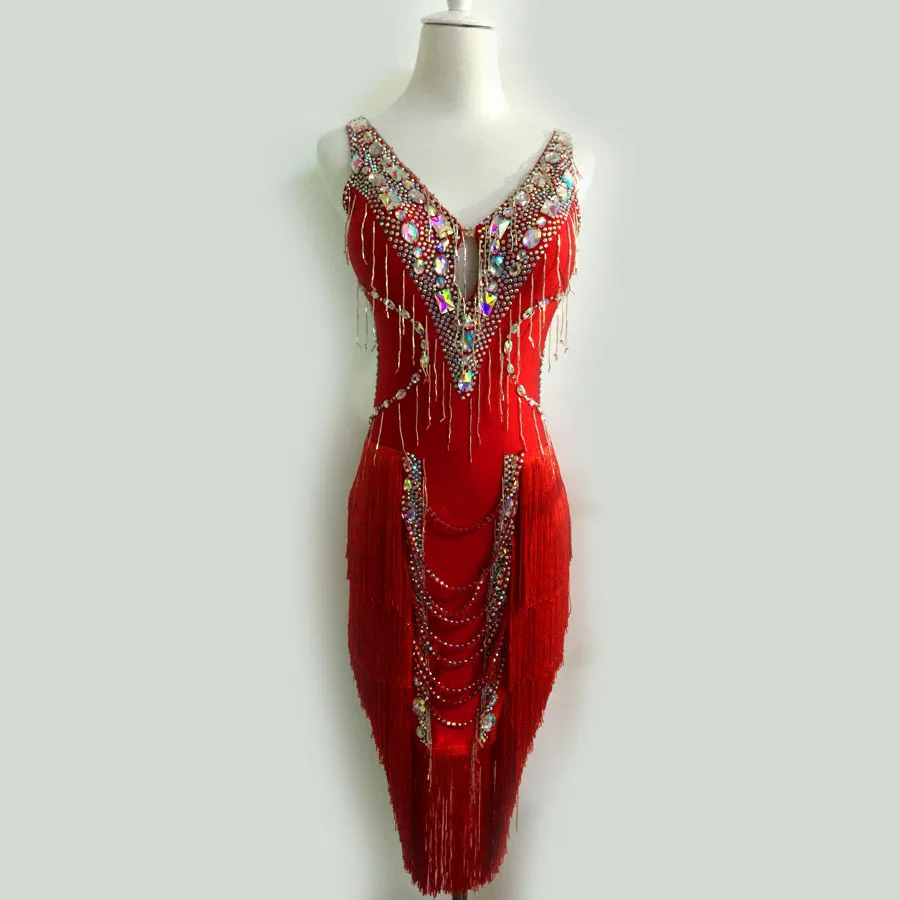 

New style latin dance costume sexy tassel latin dance dress for children women latin dance competition dresses F72 S-4XL